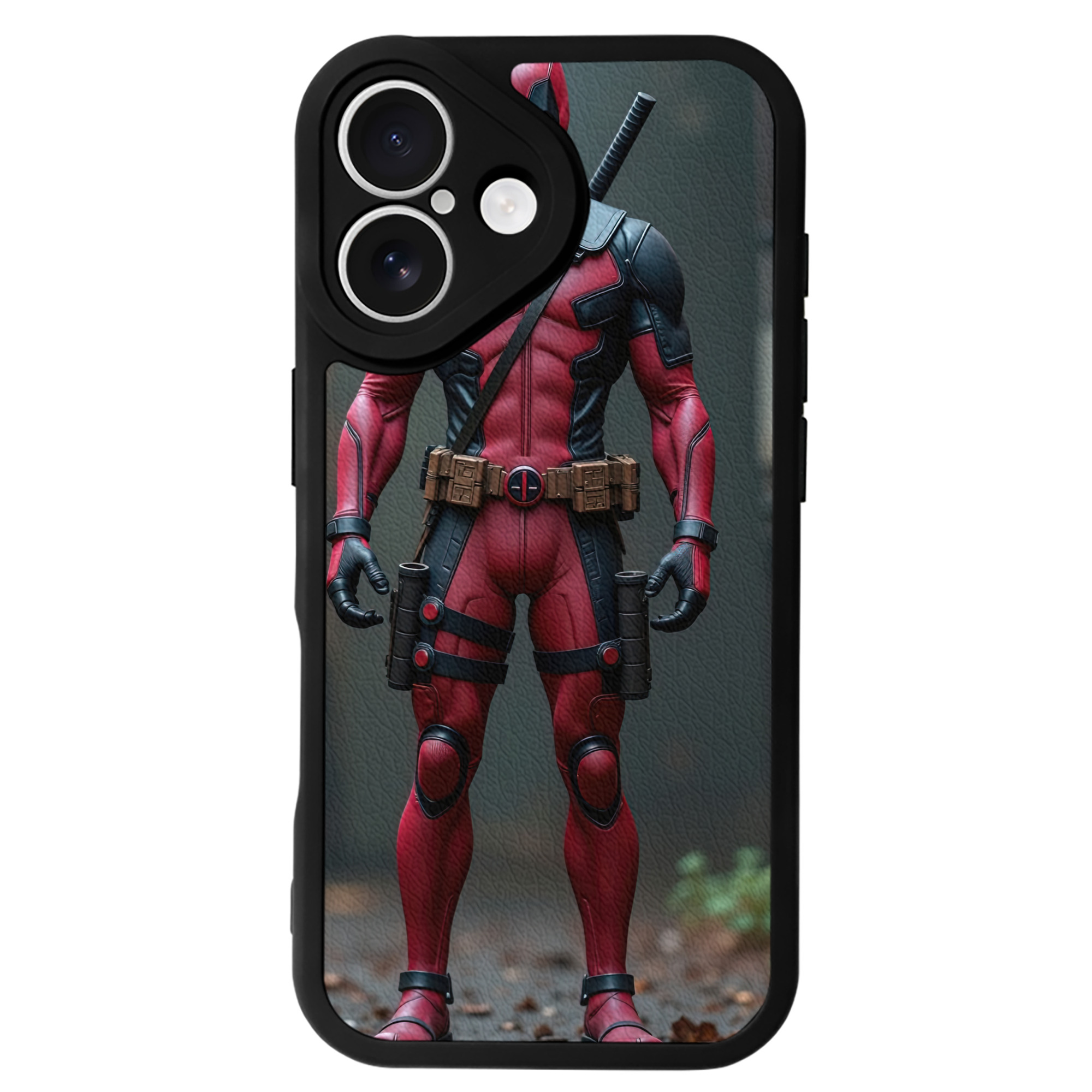 （画像用） Deadpool デッドプール 【iPhone 16シリーズ対応】シリコンスマホケース（レザー調） 材質：シリコン